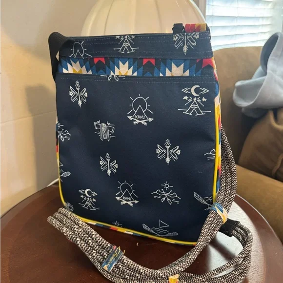 KAVU Navy and Multicolor Patterned Crossbody Bag - Picture 2 of 3